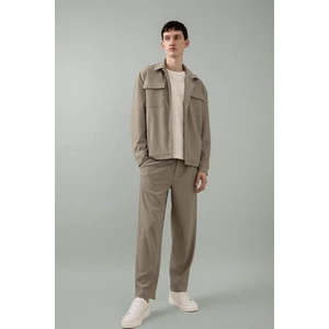 Yazlık Kumaş Pantolon Tapered Fit Normal Kesim Düz Paça Her Yöne Esneyen B6584AX24SP