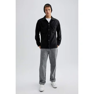 Relax Fit Polar Basic Düz Uzun Kollu Gömlek A4782AX23WN