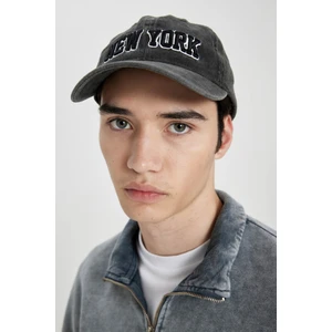 Unisex Nakışlı Jean Dokuma Beyzbol Basketbol Şapkası B8005AX24SM