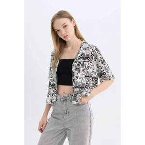 Coool Regular Fit Pijama Yaka Desenli Kısa Kollu Gömlek Z1663AZ24SP