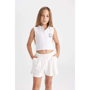 Kız Çocuk Polo Yaka Spor Baskılı Atlet C4715A824SM