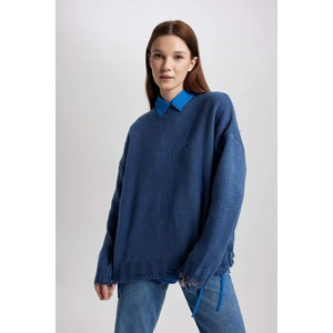 Regular Fit Basic Düz Triko Kazak Tunik C0244AX23WN
