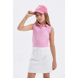 Kız Çocuk Polo Yaka Spor Baskılı Atlet C4715A824SM