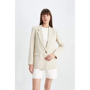 Oversize Geniş Kalıp Keten Karışımlı Blazer Ceket Z2536AZ24SM