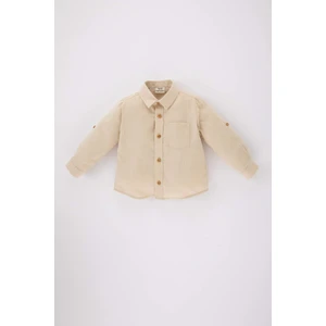 Erkek Bebek Poplin Basic Uzun Kollu Gömlek B8069A524SP