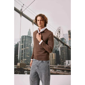 Slim Fit Polo Yaka Kazak Y0902AZ23AU
