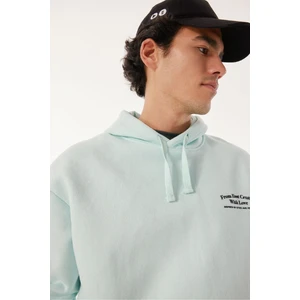 Boxy Fit Kapüşonlu Baskılı Sweatshirt Z2448AZ23SP