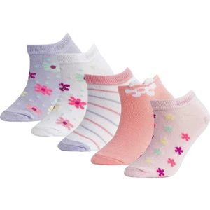 Kız Çocuk 5'li Pamuklu Patik Çorap C2942A8NS
