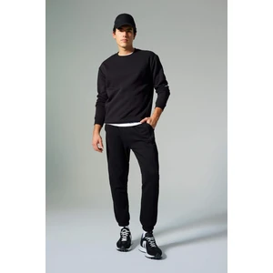 DeFactoFit Standart Fit Beli Bağcıklı Lastikli Paça Basic Düz Cepli Jogger Eşofman Altı Y2283AZ23AU