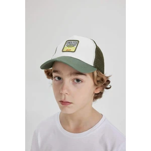 Erkek Çocuk Etiket Baskılı Gabardin Beyzbol Basketbol Şapkası B7907A824SM