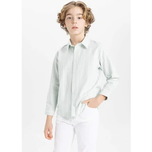 Erkek Çocuk Polo Yaka Oxford Uzun Kollu Gömlek B7127A824SM