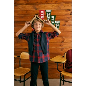 Erkek Çocuk Oversize Fit Flanel Uzun Kollu Gömlek A4451A823AU