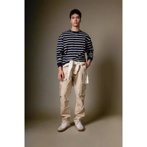 Gabardin Pantolon Wide Leg Bol Rahat Kesim Kargo Cepli Düz Paça B5286AX24SP