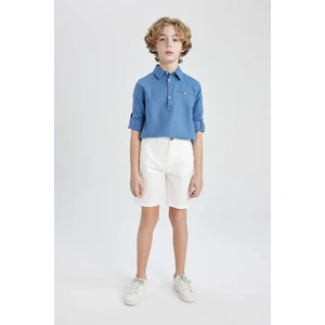 Erkek Çocuk Cepli Basic Düz Gabardin Şort C2955A824SM