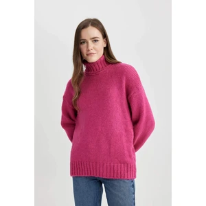 Oversize Fit Balıkçı Yaka Kazak Tunik A6445AX23CW