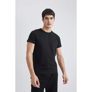 Slim Fit Dar Kesim Bisiklet Yaka Kısa Kollu Üst L4885AZ24SM