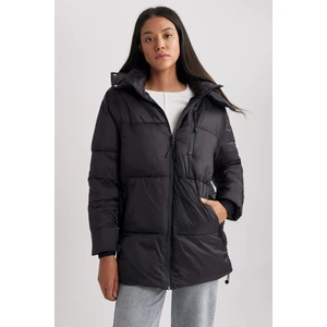 Su Geçirmez Relax Fit Kapüşonlu Mont A7167AX23WN