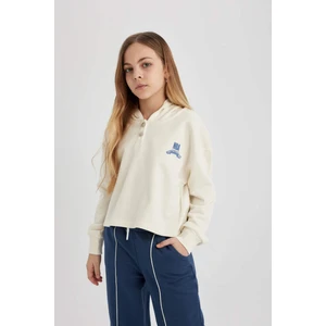 Kız Çocuk NBA Wordmark Crop Kapüşonlu Sweatshirt C0804A824SP