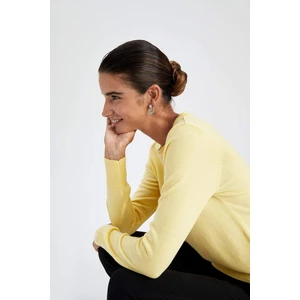 Regular Fit Bisiklet Yaka Ekstra Yumuşak Kaşmir Dokulu Kazak F7091AZ22WN