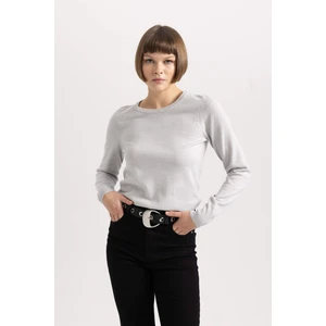 Regular Fit Bisiklet Yaka Ekstra Yumuşak Kaşmir Dokulu Kazak F7091AZ22WN