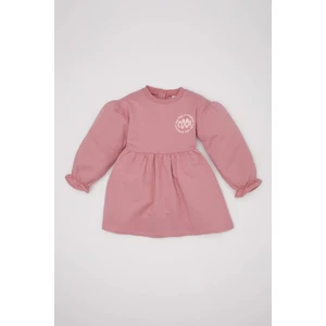 Kız Bebek Baskılı Uzun Kollu Elbise B7560A524SP