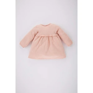 Kız Bebek Uzun Kollu Basic Düz Elbise B7753A524SP