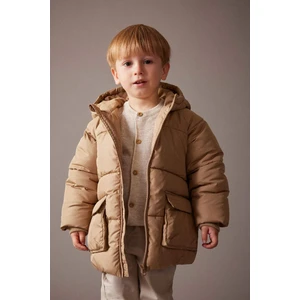Erkek Bebek Kapüşonlu Polar Astarlı Şişme Mont A2212A523WN