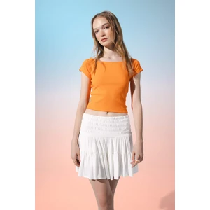 Fitted Ribana Kısa Kollu Tişört D5119AX24HS