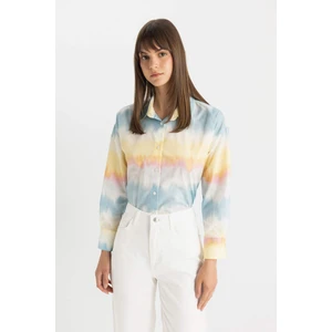 Relax Fit Degrade Pamuklu Uzun Kollu Gömlek Tunik C9039AX24SM