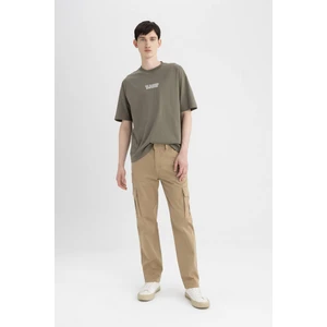 Yazlık Gabardin Pantolon Kargo Cepli Düz Paça B6366AX24SP