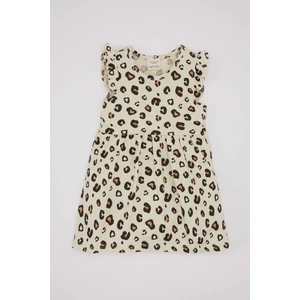 Kız Bebek Leopar Desenli Kolsuz Elbise A0136A524SM
