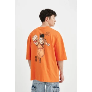Dragon Ball Loose Fit Bisiklet Yaka Kısa Kollu Tişört B8108AX24SM