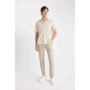 Regular Fit Normal Kesim Yazlık Twill Chino Kanvas Pantolon Cepli Düz Paça D1779AX24SP