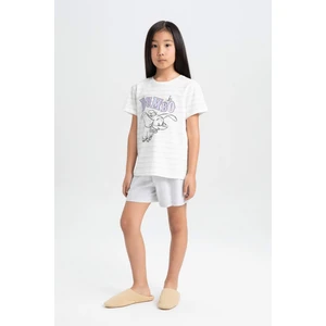 Kız Çocuk Disney Dumbo Pijama Takımı Kısa Kollu Üst Şort C1966A824SM