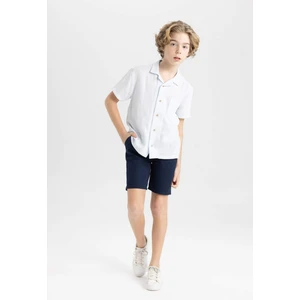 Erkek Çocuk Cepli Basic Düz Gabardin Şort C2955A824SM