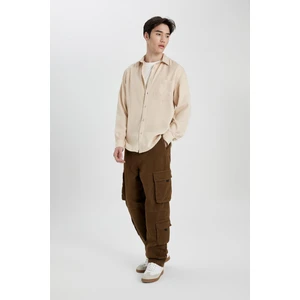 Baggy Fit Pantolon Kargo Cepli Geniş Kalıp Normal Bel Geniş Bol Paça B5906AX24SP