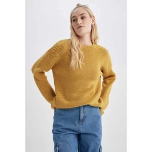 Regular Fit Bisiklet Yaka Basic Kazak H6905AZ23WN