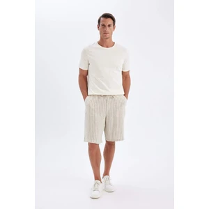Relax Fit Keten Karışımlı Yazlık Bermuda Şort C1240AX24SM