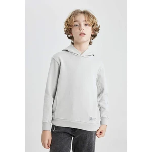 Erkek Çocuk Kapüşonlu Dokuma Etiketli Sweatshirt B7365A824SP