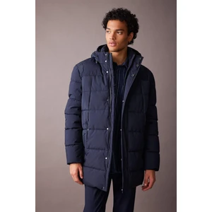 Su İtici Slim Fit Dar Kesim Kapüşonlu Suni Kürk Astarlı Fermuarlı Cepli Şişme Mont Parka U4360AZ23WN