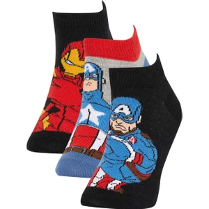 Erkek Çocuk Marvel Avengers 3'lü Pamuklu Patik Çorap Z8967A6NS