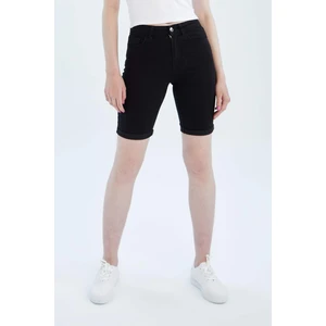 Normal Bel Paça Ucu Katlamalı Jean Şort X3027AZ22SM