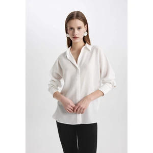 Loose Fit Tensel Uzun Kollu Gömlek B0752AX24SP