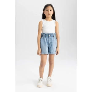 Kız Çocuk Paperbag Jean Şort B8113A824SM
