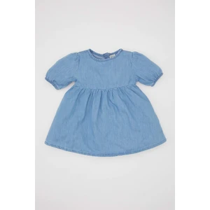 Kız Bebek Kısa Kollu Jean Elbise B8215A524SM