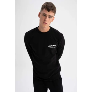 Slim Fit Bisiklet Yaka Baskılı Sweatshirt Z3242AZ23SP