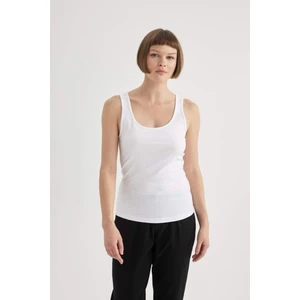 Fall in Love Regular Fit Pamuklu Basic Düz Beyaz İç Atlet R9041AZ24SP