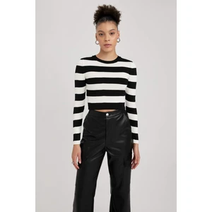 Coool Slim Fit Çizgili Bisiklet Yaka Kazak X6888AZ23AU