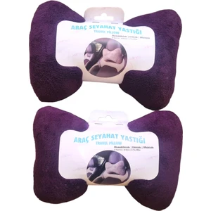 Kemik Boyun Yastık 2'li Mürdüm