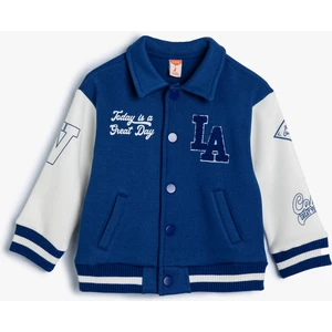 Kolej Ceket Renk Bloklu Cepli Çıtçıt Kapamalı Polo Yaka